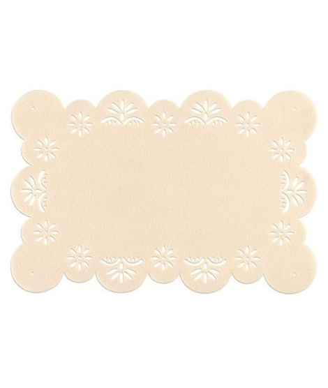 iShopping - Premier Home Flower Design Placemats Ivory Pack Of 2 (1203546)