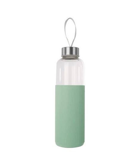 iShopping - Premier Home Mimo Glass Mug with Mint Silicone Sleeve (1405409)