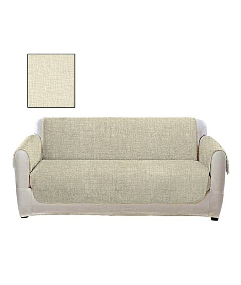 iShopping - Maguari Printed Textured 5 Seater Sofa Cover Beige
