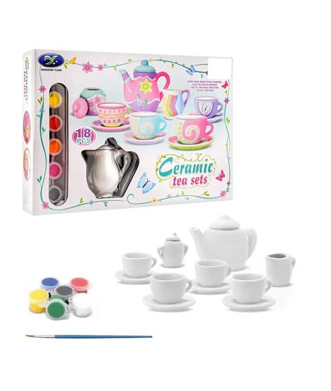 iShopping - Planet X Painted Ceramic Tea Set – 18Pcs (PX-11980)
