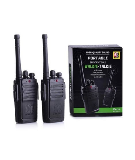 iShopping - Planet X Portable Walkie Talkie Pair With Batteries Black (PX-12036)