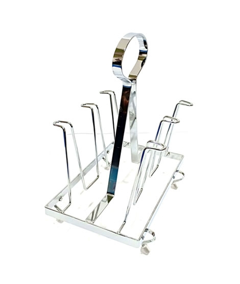 iShopping - Quickshopping Stainless Steel 6 Slots Glass Stand