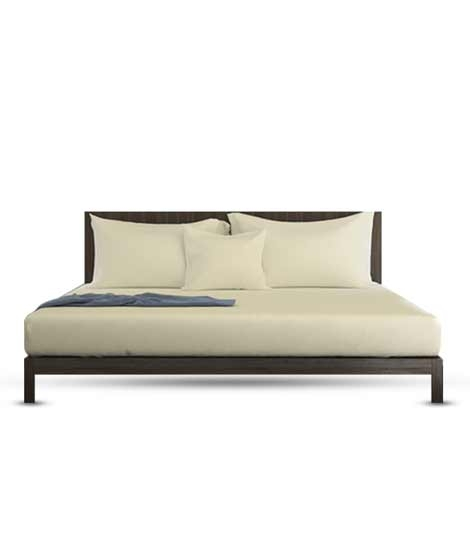 iShopping - Rainbow Linen Bed Sheet Set King Size Tan (Pack Of 3)