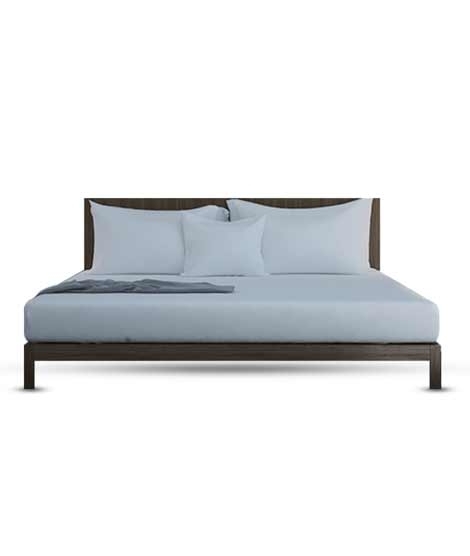 iShopping - Rainbow Linen Bed Sheet Set Queen Size Silver Grey (Pack Of 3)