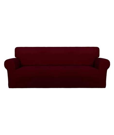 iShopping - Rainbow Linen Jersey Sofa Cover 6 Seater Red