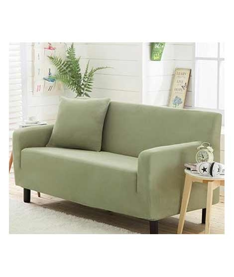 iShopping - Rainbow Linen Jersey Sofa Cover 7 Seater Light Green