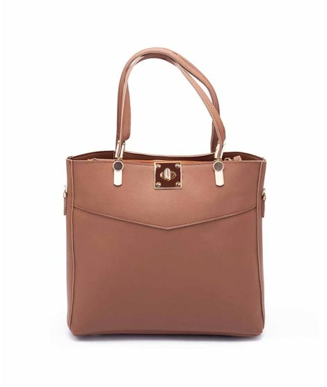 iShopping - Rangoon Double Handle Tote Bag For Women Brown