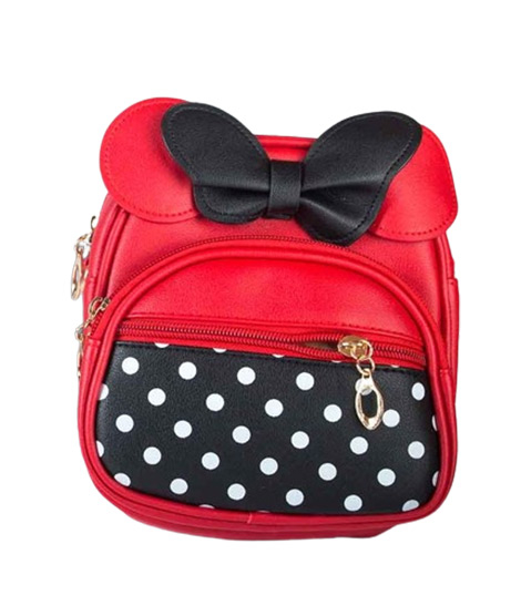 iShopping - Rangoon Polka Mini Backpack For Women Red