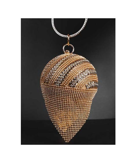 iShopping - Rangoon Round Ball Clutch For Women Golden