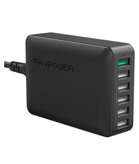 iShopping - RAVPower 60W 6-Port Charging Station with Quick Charge 3.0 (RP-PC029)