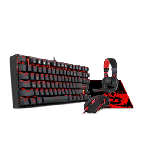 iShopping - Redragon 4 in 1 Combo Gaming Keyboard Mouse Headset and Pad (K552-BB)