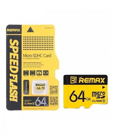 iShopping - Remax 64GB Speed Flash Micro SD Memory Card Yellow