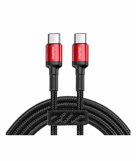 iShopping - Faster 3A Type-C To Type-C Cable Black (FC-60W)