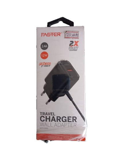 iShopping - Faster Travel Wall Charger 2.4A Black (F-007)
