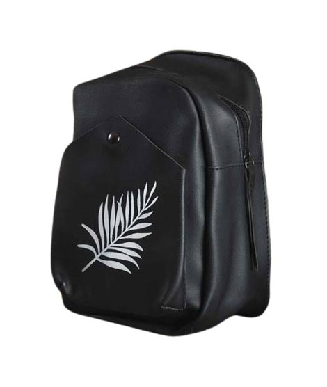 iShopping - Rangoon Leaf Mini Backpack For Women Black