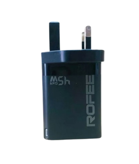 iShopping - Rofee 45W Dual Port Smart and Fast Wall Charger (RG-145)-Black
