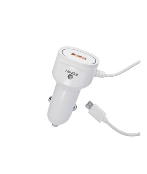 iShopping - Ronin R-545 USB To Micro-USB Car Charger White