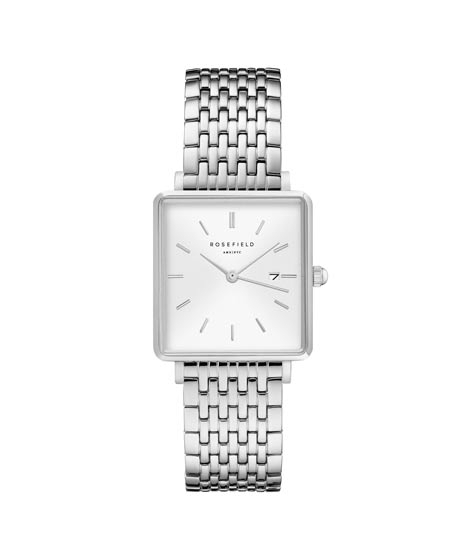 iShopping - Rosefield The Boxy Women's Watch Silver (QWSS-Q08)