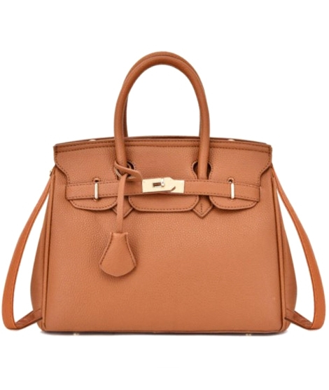 iShopping - Saad Collection PU Leather Hand Bag For Women Beige (0051)