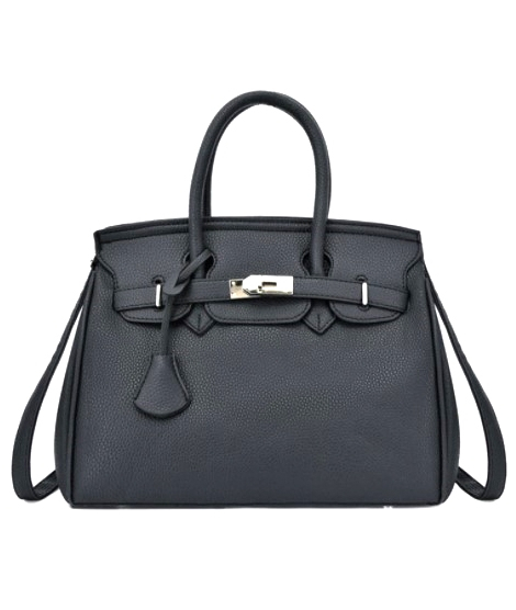 iShopping - Saad Collection PU Leather Hand Bag For Women Black (0047)
