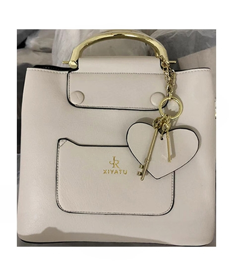 iShopping - Saad Collection PU Leather Hand Bag For Women Off White (0074)