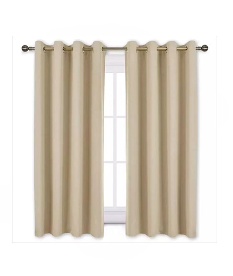 iShopping - Sajid Zaib Velvet Jacquard Curtains 2 Pcs Biege
