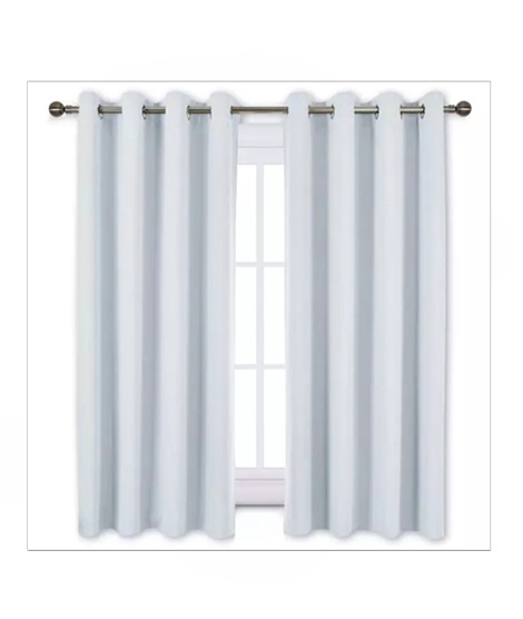 iShopping - Sajid Zaib Velvet Jacquard Curtains 2 Pcs Grayish White