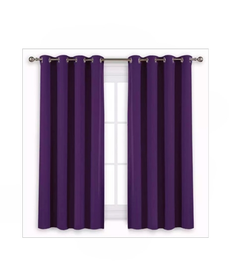 iShopping - Sajid Zaib Velvet Jacquard Curtains 2 Pcs Purple