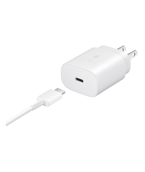 iShopping - Samsung 25 Watt Fast Adapter With Type-C Cable White