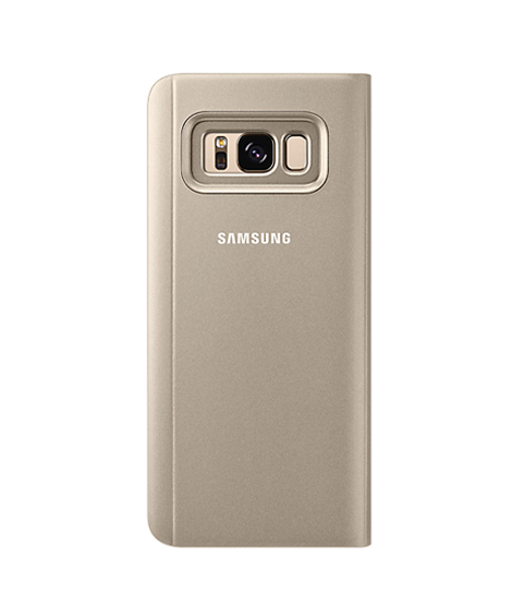iShopping - Samsung Clear View Standing Gold Cover For Galaxy S8