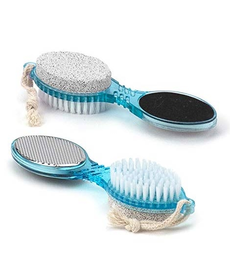 iShopping - Sasti Market 4 in 1 Multi Use Pedicure Paddle Brush Blue