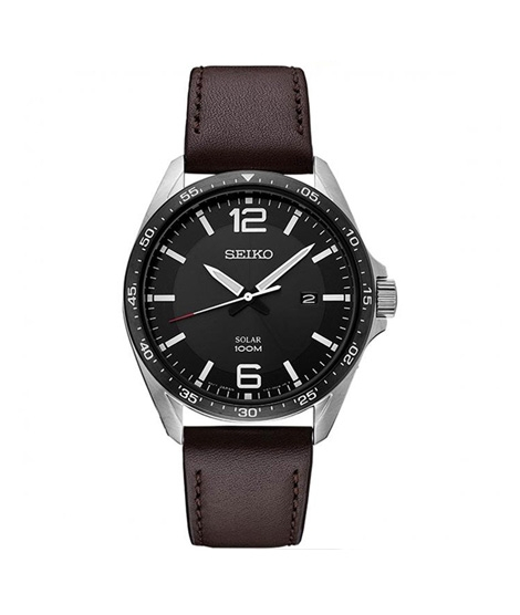 iShopping - Seiko Leather Men's Watch Brown (SNE487P1)