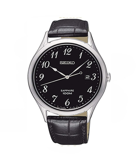 iShopping - Seiko Sapphire Leather Men’s Watch Black (SGEH77P1)