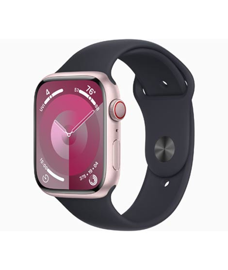 iShopping - Apple Watch Series 9 Pink Aluminum Case With Sport Band-GPS &amp; Cellular-41 mm-Midnight