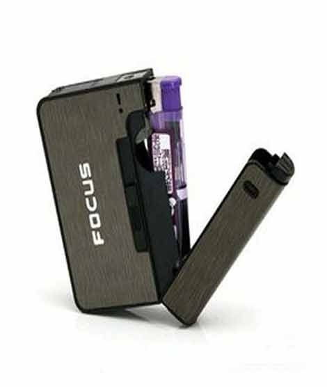iShopping - Shop Zone Cigarette Case with Lighter Grey