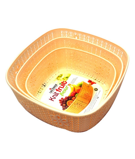 iShopping - Shopya Lavenna Collection Knit Fruit Basket Beige Pack Of 3