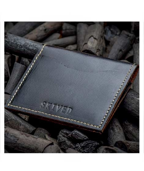 iShopping - Snug Be Fold Leather Wallet/Card Holder For Men Charcoal (CC-01)