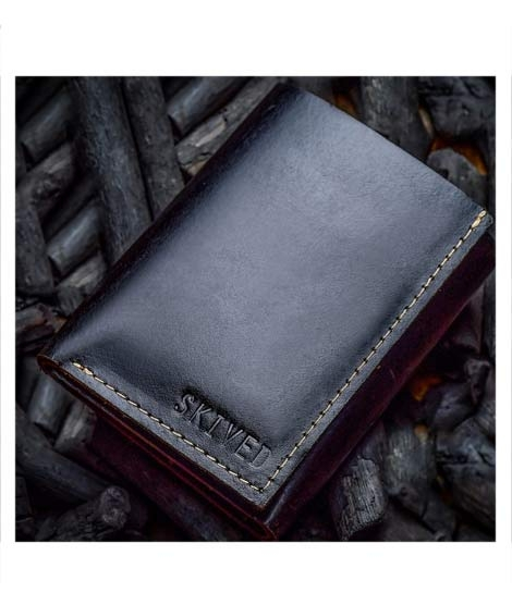 iShopping - Snug Tri Fold Leather Wallet For Men Charcoal (CC-03)