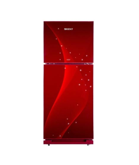 iShopping - Orient Ruby 260 Freezer-On-Top Glass Door Refrigerator 9 Cu Ft