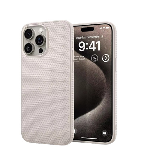 iShopping - Spigen Liquid Air Case For Apple iPhone 15 Pro Max Natural Titanium (ACS07212)