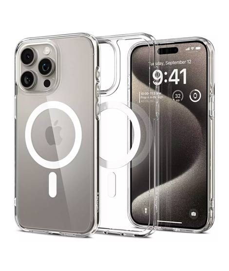iShopping - Spigen Ultra MagFit White Case For Apple iPhone 15 Pro (ACS06715)