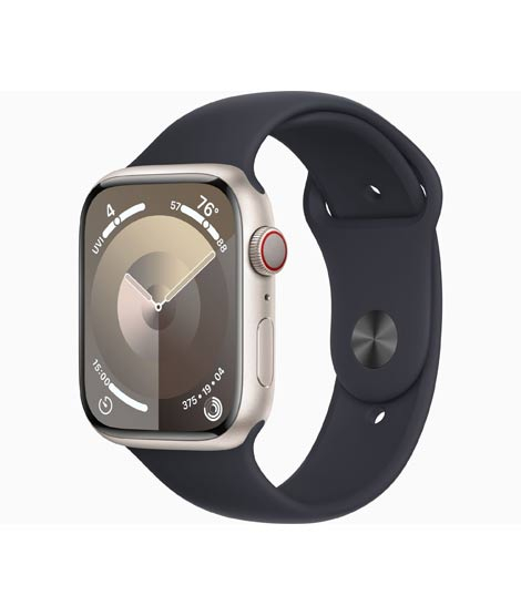 iShopping - Apple Watch Series 9 Starlight Aluminum Case With Sport Band-GPS & Cellular-41 mm-Midnight