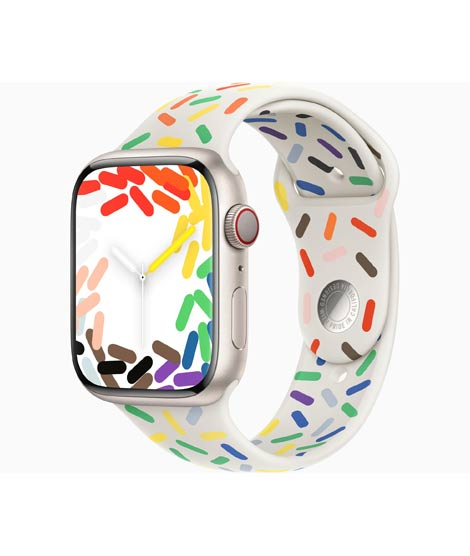 iShopping - Apple Watch Series 9 Starlight Aluminum Case With Sport Band-GPS-41 mm-Pride Edition