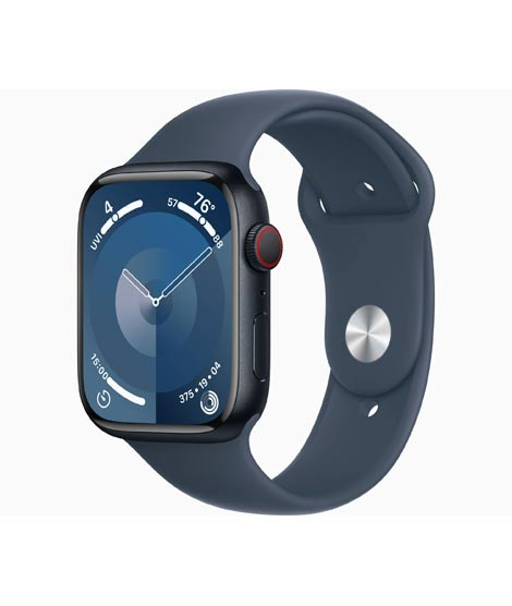 iShopping - Apple Watch Series 9 Midnight Aluminum Case With Sport Band-GPS & Cellular-45 mm-Storm Blue