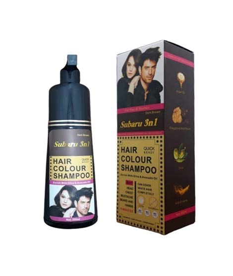 iShopping - Shop Zone Subaru 3 In 1 Magic Hair Color Shampoo Dark Brown 200ml