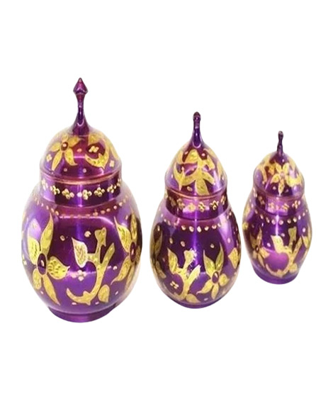 iShopping - SubKuch Decorative Brass Pot Pack Of 3 (B A6, P 101)