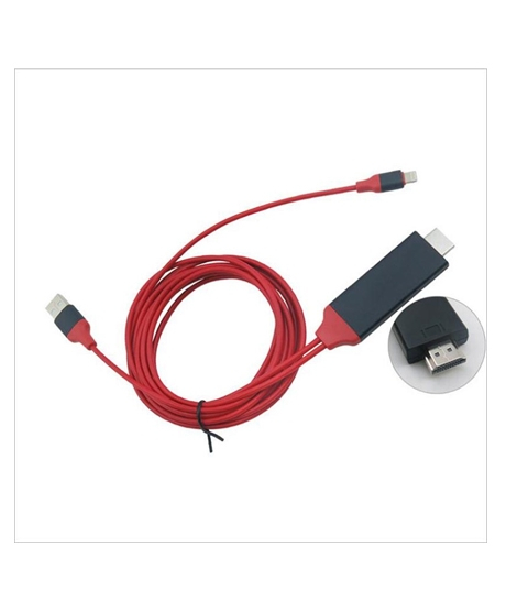 iShopping - SweetShop HDMI Cable For iPhone Black/Red