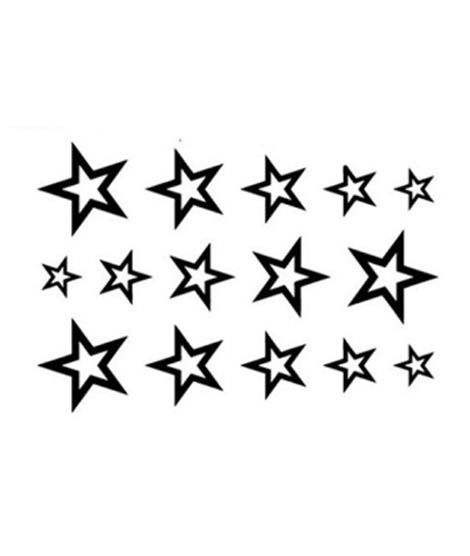 iShopping - Ferozi Traders 3D Star Classics Design Flash Temporary Tattoos