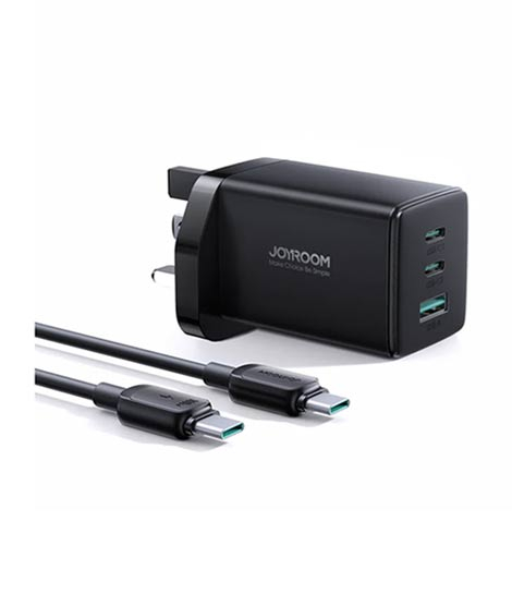 iShopping - Joyroom Gan Ultra 65W Fast Charger With Type C To C Cable Black (TCG01)