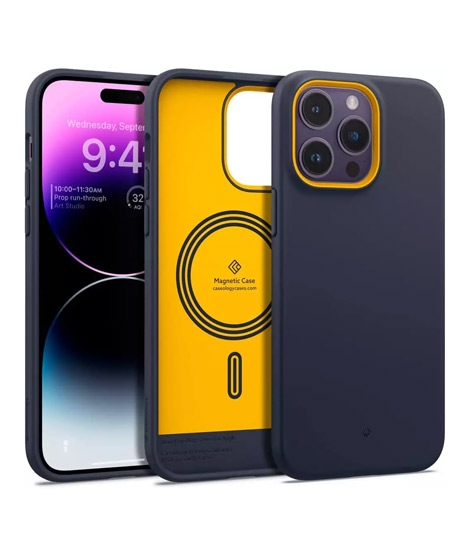 iShopping - Caseology NanoPop Silicone Cover Case For iPhone 14 Pro Max Blueberry Navy (ACS05013)